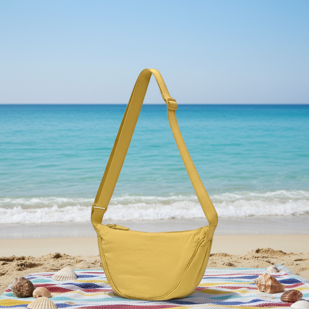 2025 new environmentally friendly women's fashionable medium-sized nylon crossbody bag with waterproof zipper sealing 1L capacity cartoon pattern