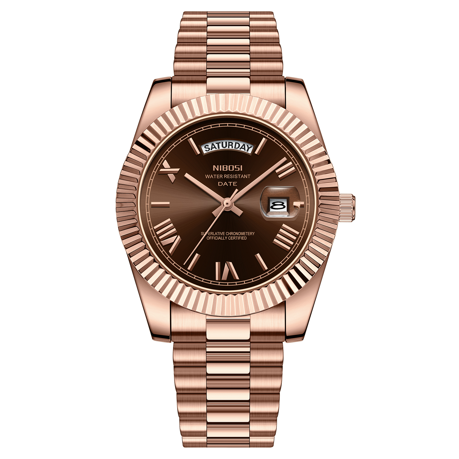 Nebosi 2628 Luxury Fashion Brand Waterproof Customization OEM ODM Service Automotive Date Week Quartz Watch
